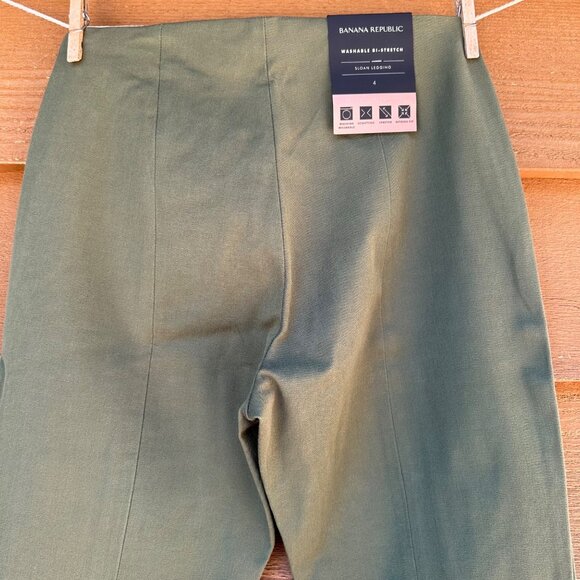 Banana Republic Sage Green Sloan Legging Bi-Stretch Ankle Pants Size 4 NWT - Picture 13 of 16